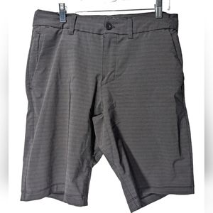 Hang Ten Men's Size 32 Gray Stripe Casual Walking Golf Shorts Flat Front